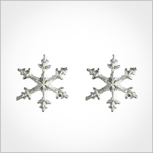 Wachsmotiv Weihnachtskerzen - Eiskristall silber 3,5cm, 2Stk.