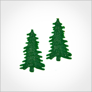 Wachsmotiv Weihnachtskerzen - Tannenbaum 4,2cm grün, 2Stk.