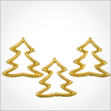 Wachsmotiv Weihnachtskerzen - Tannenbaum, innen offen 3cm...