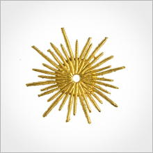 Wachsmotiv Weihnachtskerzen - Stern Strahlenkranz gold