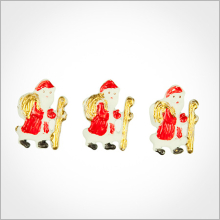 Wachsmotiv Weihnachtskerzen - Nikolaus 3cm bunt bemalt,...