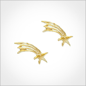 Wachsmotiv Weihnachtskerzen - Komet 4cm weiß angegoldet, 2Stk.