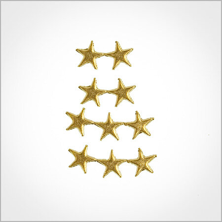 Wachsmotiv Weihnachtskerzen - Stern 5-zackig 1,2cm gold, 10Stk.
