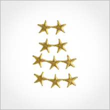 Wachsmotiv Weihnachtskerzen - Stern 5-zackig 1,2cm gold,...