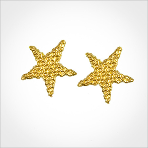 Wachsmotiv Weihnachtskerzen - Stern mit Gitternetz, 3,6cm gold, 2Stk.