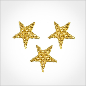 Wachsmotiv Weihnachtskerzen - Stern mit Gitternetz, 3cm gold, 3Stk.