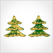 Wachsmotiv Weihnachtskerzen - Tannenbaum 3 Ebenen...