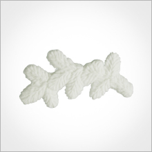 Wachsmotiv Weihnachtskerzen - Tannenzweig 3x7cm weiß