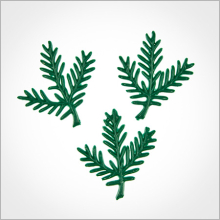 Wachsmotiv Weihnachtskerzen - Tannenzweig grün 3,8...