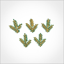 Wachsmotiv Weihnachtskerzen - Tannenzweig grün-gold...