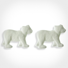 Wachsmotiv Weihnachtskerzen - Eisbär tapsig 4cm. 2 St.