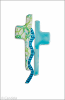 Wachsmotiv Kreuz geteilt, mit Wasser,...