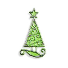 Wachsmotiv Weihnachtskerzen - Grün-silbriges...