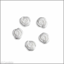 Wachsmotiv Rosenblüte 1,2 cm weiß 5 St.