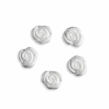 Wachsmotiv Rosenblüte 1,2 cm weiß 5 St.