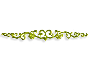 Wachsmotiv Moderne Barockborte zartgrün-metallic