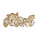 Wachsmotiv Hochzeitskerze - Hochzeitskutsche 3x6,4cm wei&szlig;-gold