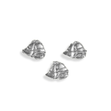 Wachsmotiv Weihnachtskerzen - Glockenpaare in silber 3 St.