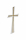 Wachsmotiv Kreuz 11cm, gold auf wei&szlig;, zum Kerzen verzieren