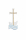 Wachsmotiv Schiff mit Kreuz und Wasser