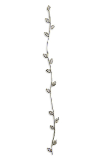 Wachsmotiv Zierliche Blätterranke silber, 21cm