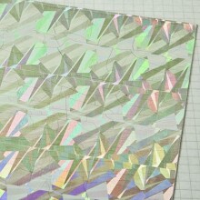 Wachsplatten Holografie silber Splitter - 10x20cm