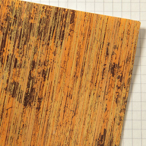 Wachsplatten Antikstreifen orange-braun - 10x20cm