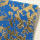 Wachsplatten Goldbrokat blau - 10x20cm