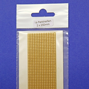 Verzierwachs Wachsstreifen geperlt gold 2/250mm