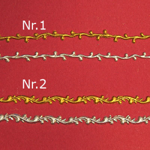 Verzierwachs-Ranke Nr.2 silber 2 Stück