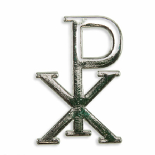 Wachsmotiv Kommunionkerze - PX 60x40mm silber