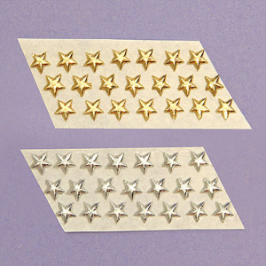 Kerzenverzierung Sterne 6mm gold - 21 St.