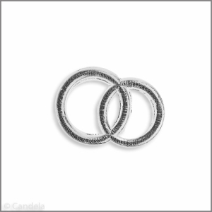 Wachsmotiv Hochzeitskerze - Eheringe 32x24mm silber