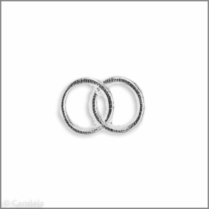Wachsmotiv Hochzeitskerze - Eheringe 24x16mm silber