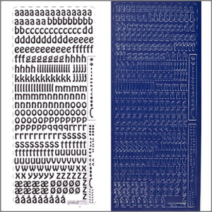 Sticker Kleinbuchstaben 9mm blau