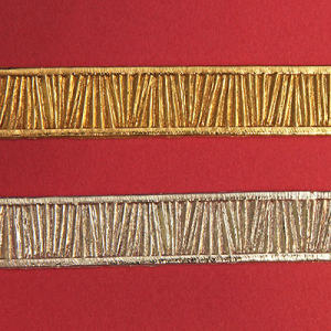 Verzierwachs-Borte Streifen silber 240mm