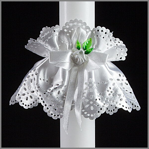 Kerzenröckchen, Satin mit Rose