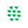 Verzierwachs Grüne Herzchen, 10 St.