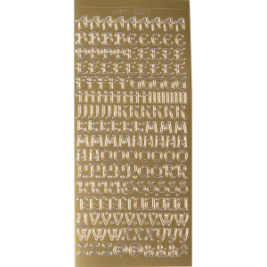 ABC geschwungen Höhe 12 mm gold