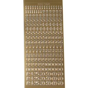 123 geschwungen Höhe 10 mm gold