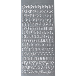ABC geschwungen Höhe 12 mm silber