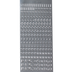 123 geschwungen Höhe 10 mm silber