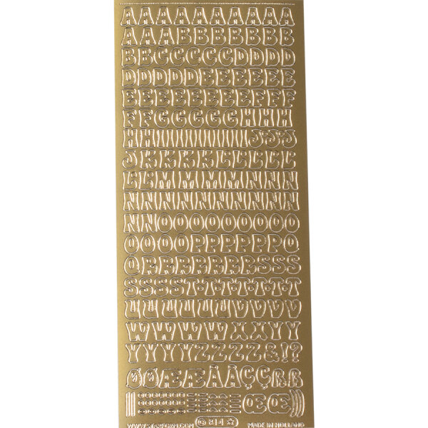 ABC gold abgerundet Höhe 9 mm