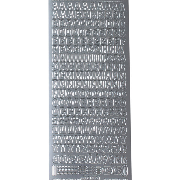 ABC silber abgerundet Höhe 9 mm