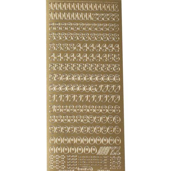 123 gold abgerundet Höhe 9 mm